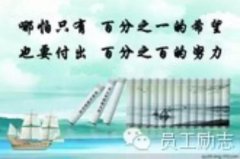 哪怕只有百分之一的希望，也要付出百分之百的